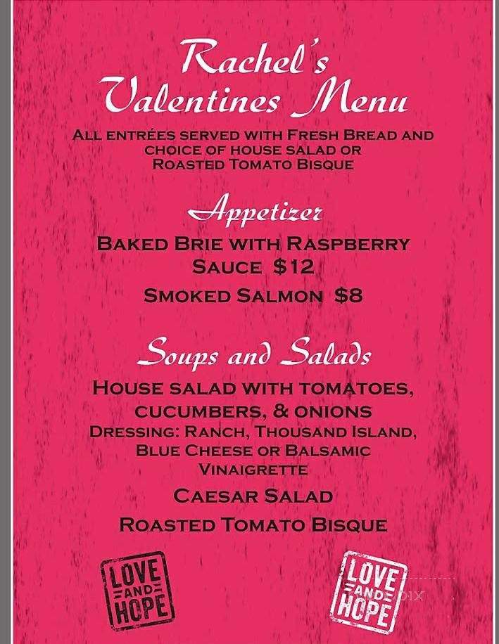 Rachel's - Alamogordo, NM menu_pic