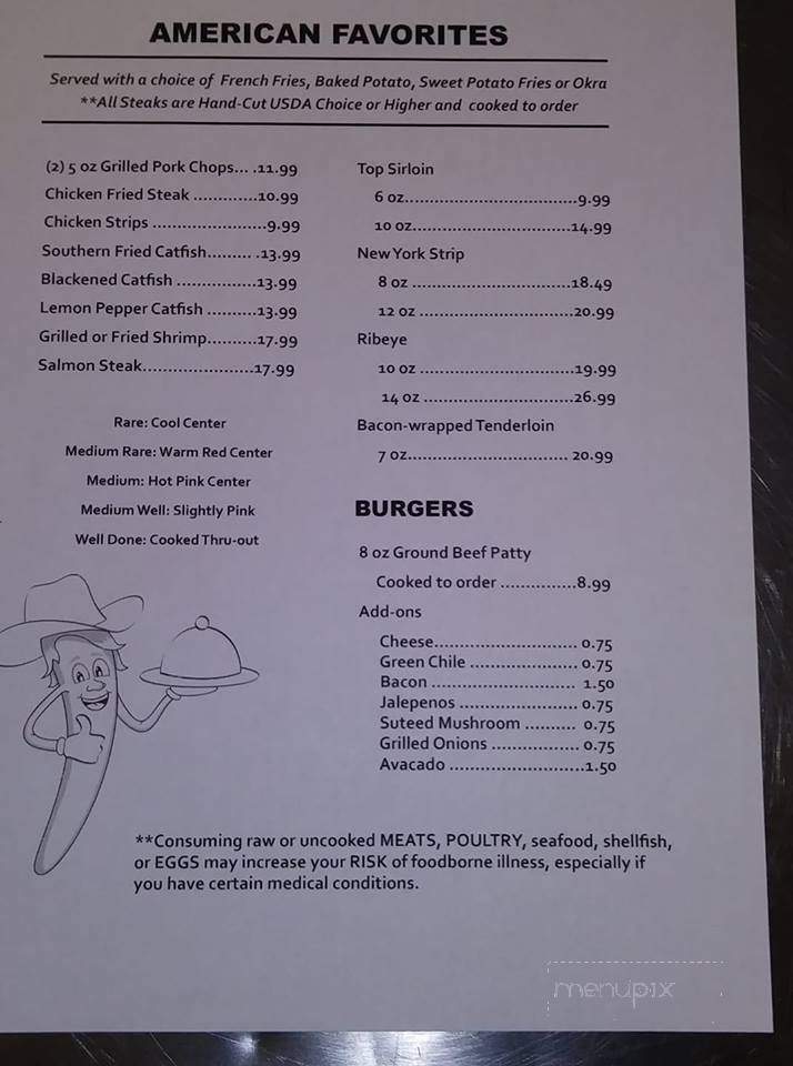 Viva Nuevo Mexico - Alamogordo, NM menu_pic