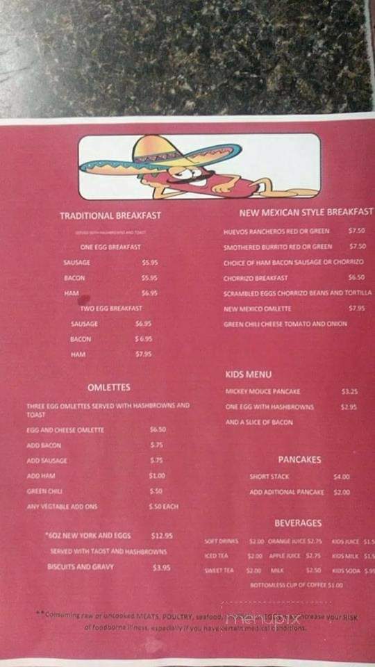 Viva Nuevo Mexico - Alamogordo, NM menu_pic