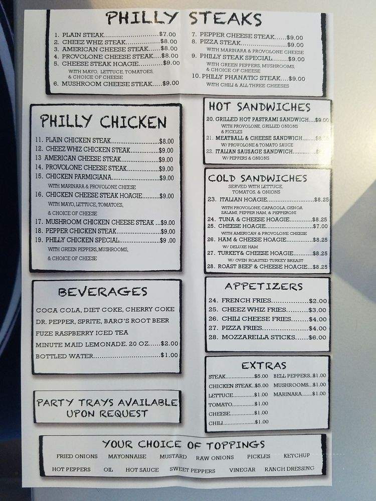 Straight From Philly - Henderson, NV menu_pic