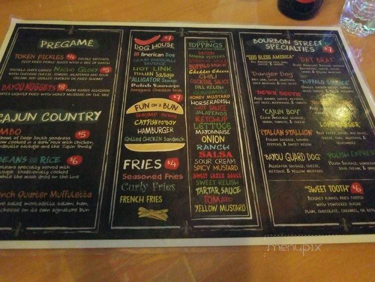 Bourbon Street - Las Vegas, NV menu_pic