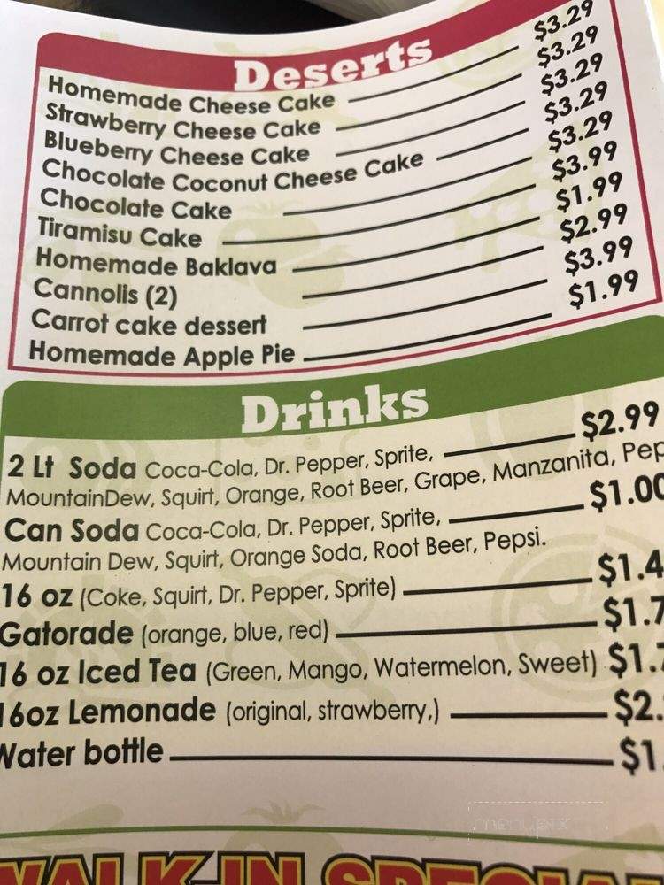 Palm Pizza & Kabob - Las Vegas, NV menu_pic
