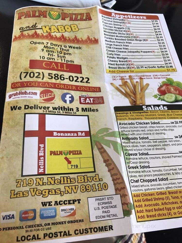 Palm Pizza & Kabob - Las Vegas, NV menu_pic