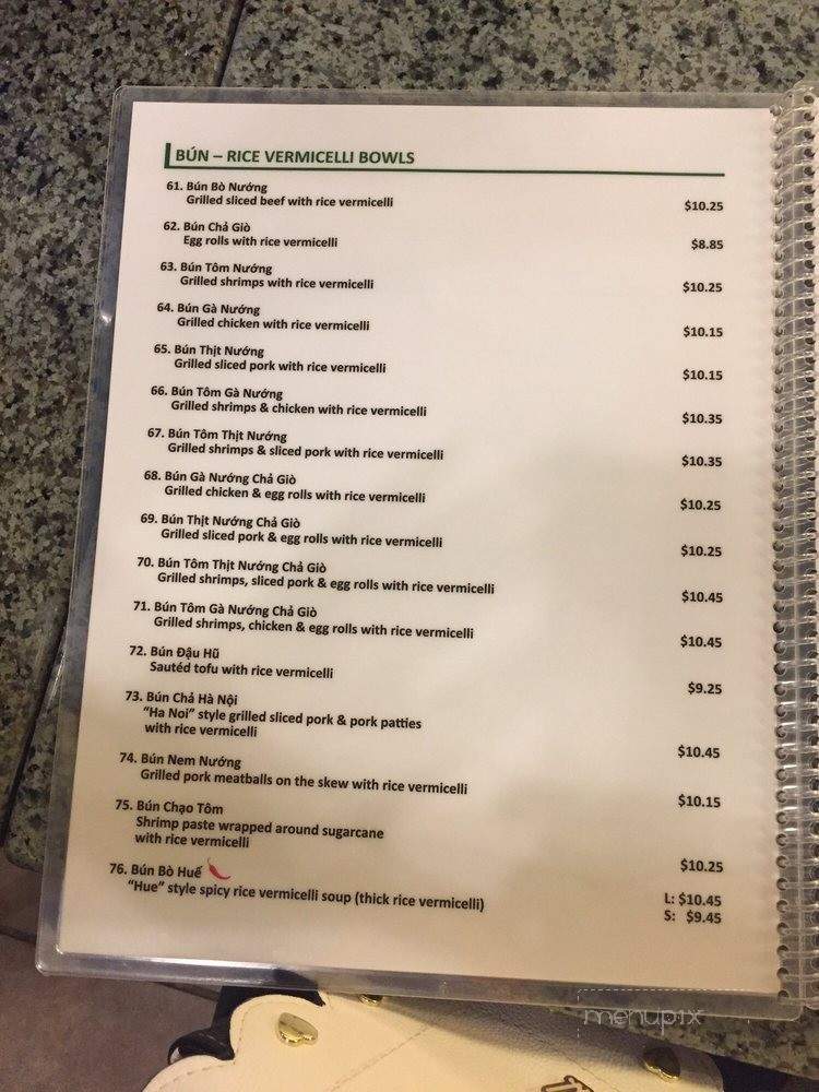 Pho Saigon 8 - Las Vegas, NV menu_pic