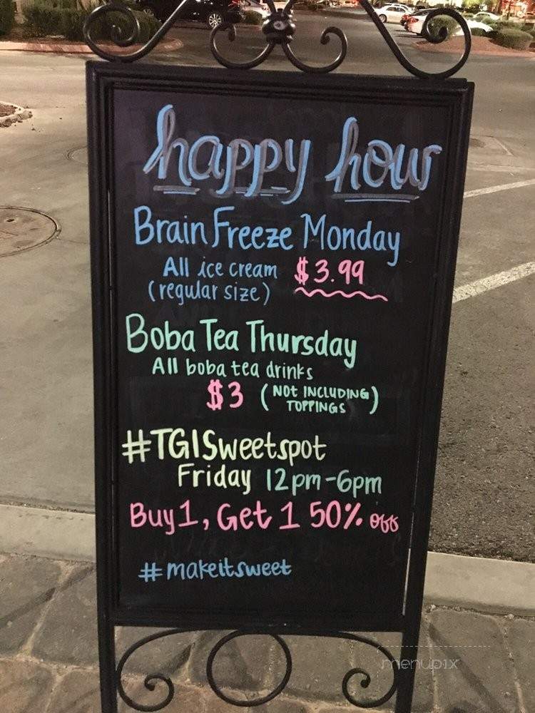 Sweetspot Nitrogen Ice Cream & Boba Tea - Las Vegas, NV menu_pic