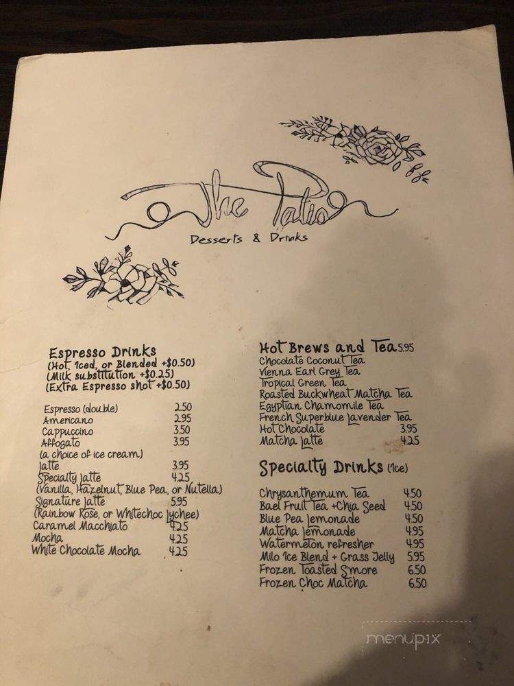 The Patio Desserts & Drinks - Las Vegas, NV menu_pic