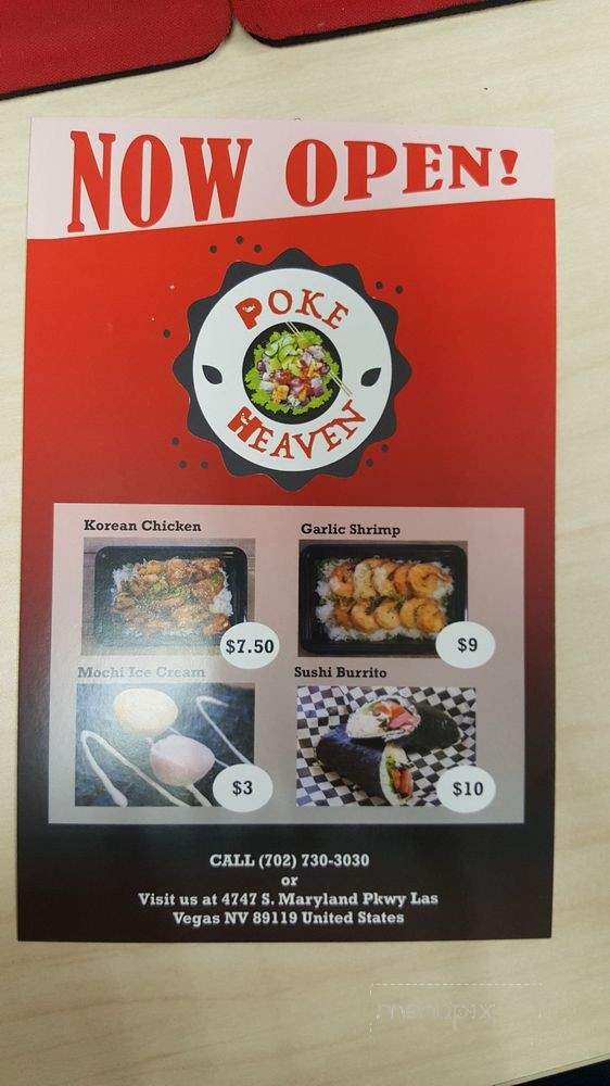 Poke Heaven - Las Vegas, NV menu_pic