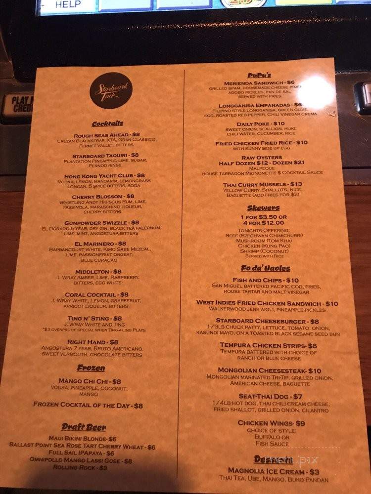 Starboard Tack - Las Vegas, NV menu_pic