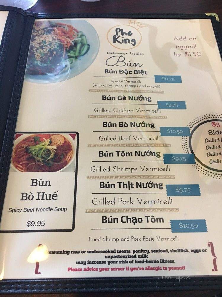 Pho King - Las Vegas, NV menu_pic