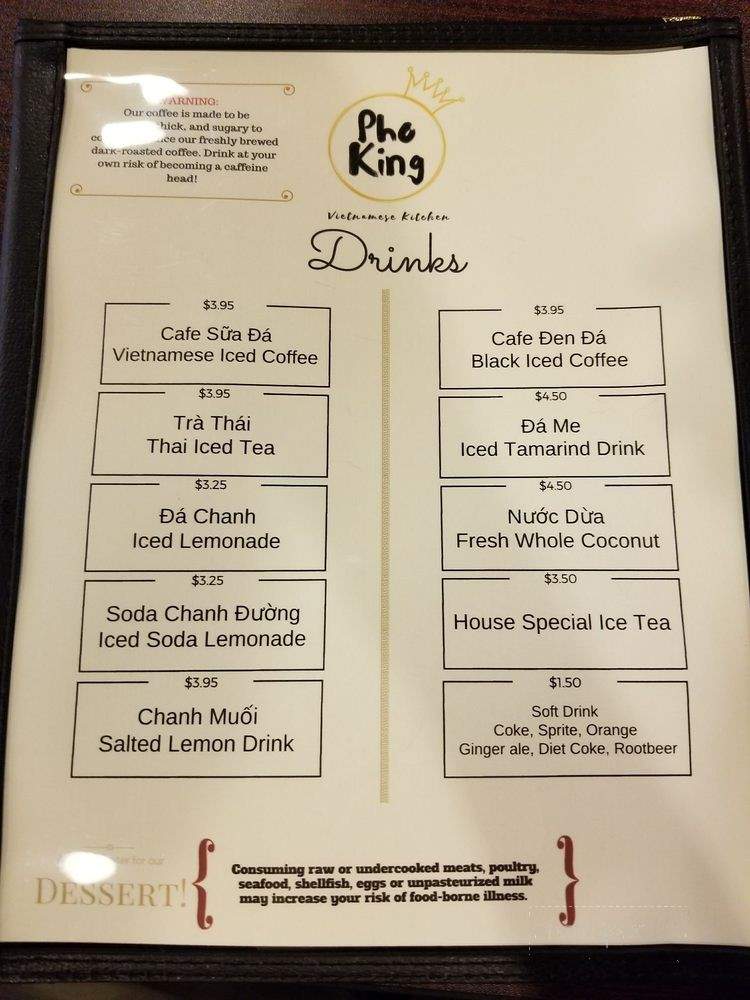 Pho King - Las Vegas, NV menu_pic