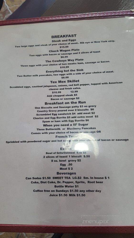 Angie's Corner Cafe - Las Vegas, NV menu_pic