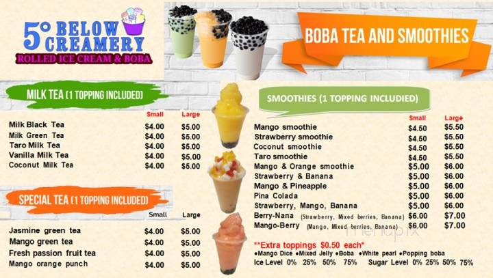 5 Below Creamery - Las Vegas, NV menu_pic