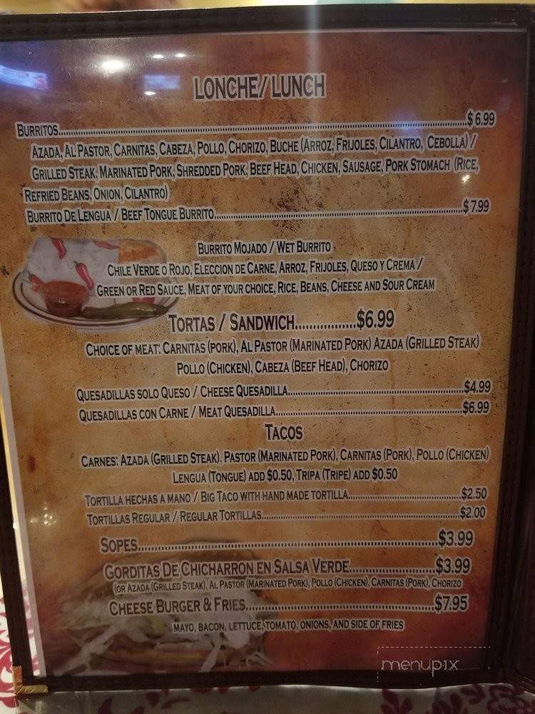 Mendoza's Bar & Grill - Reno, NV menu_pic