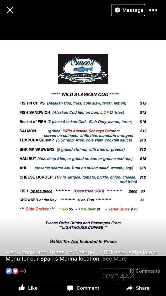 Smees Alaskan Fish Bar & Marketplace - Reno, NV menu_pic