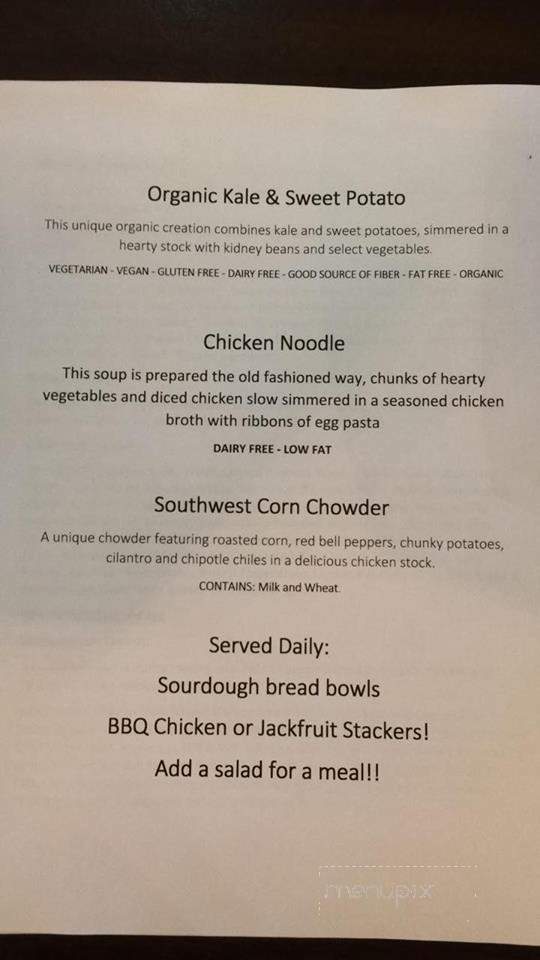 Scoups Ice Cream & Soup Bar - Carson City, NV menu_pic