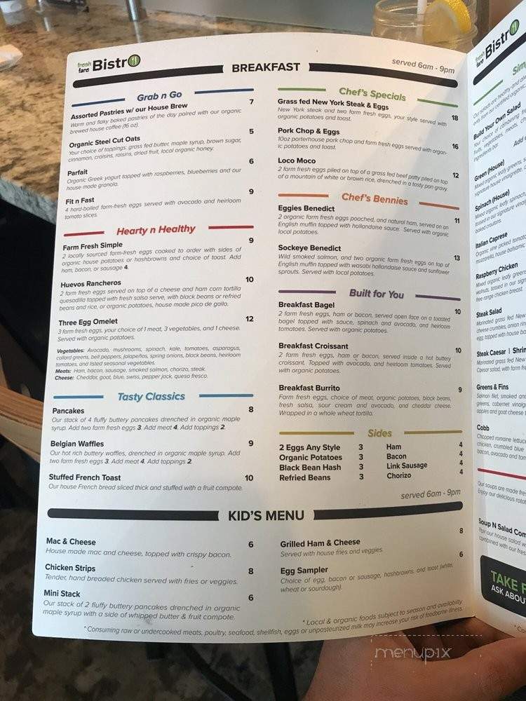 Fresh Fare Bistro - Elko, NV menu_pic