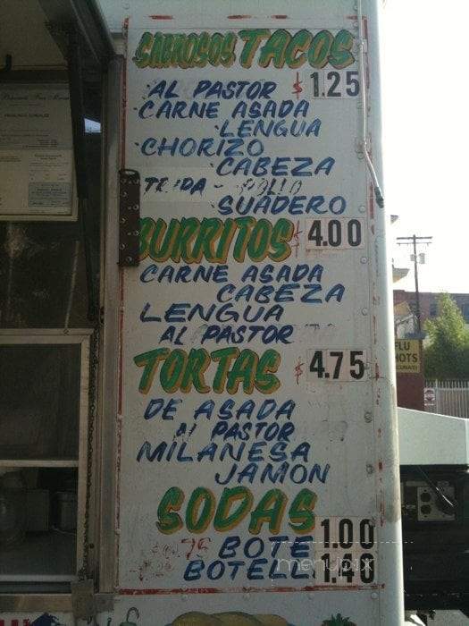El Taco Movil - Los Angeles, CA menu_pic