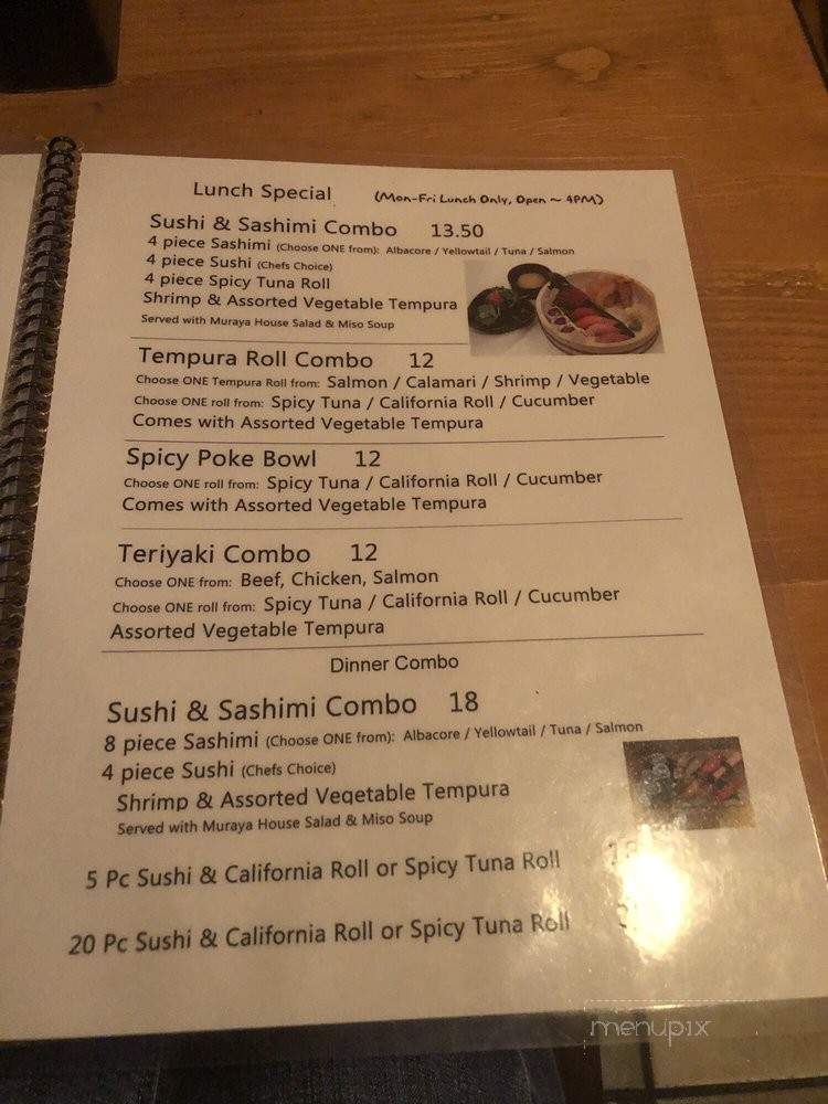 Muraya - Los Angeles, CA menu_pic