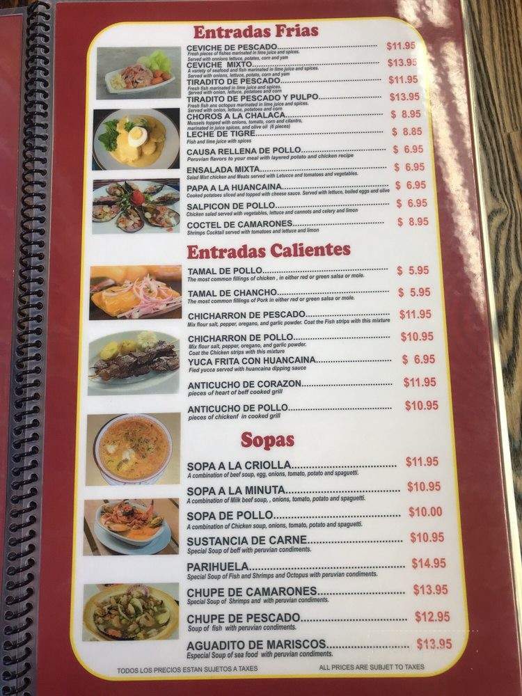 Tomboloco Peruvian Restaurant - Los Angeles, CA menu_pic