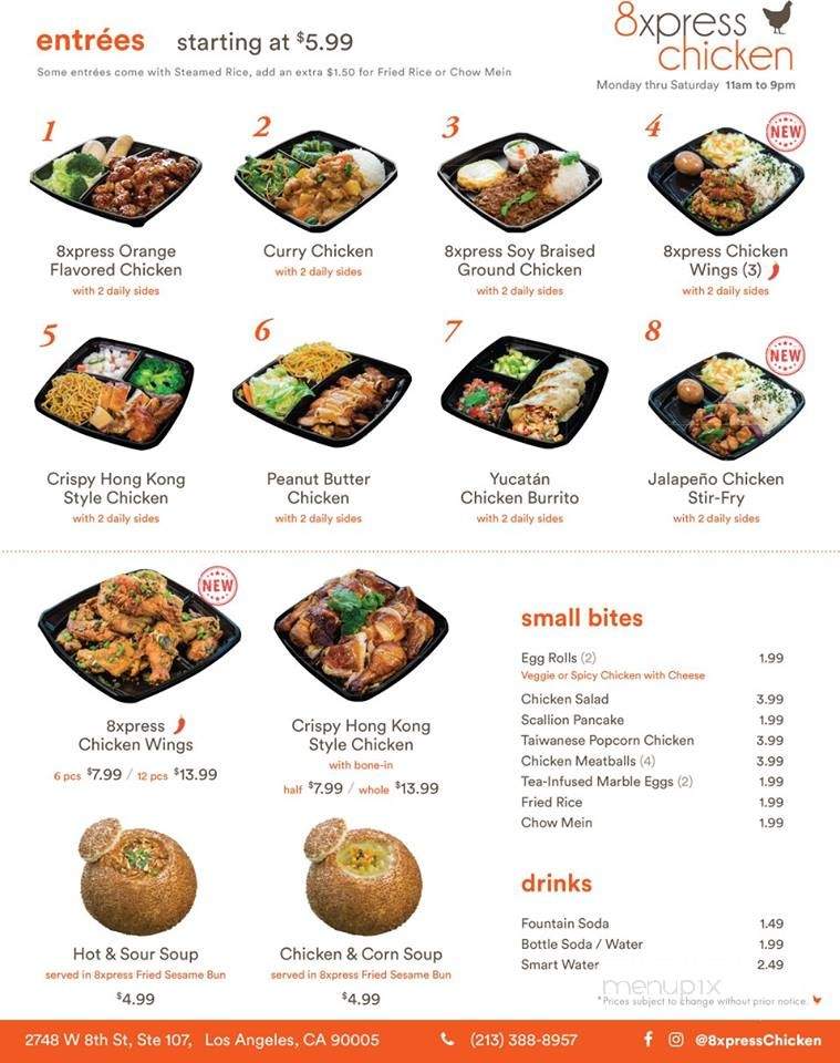 8xpress Chicken - Los Angeles, CA menu_pic