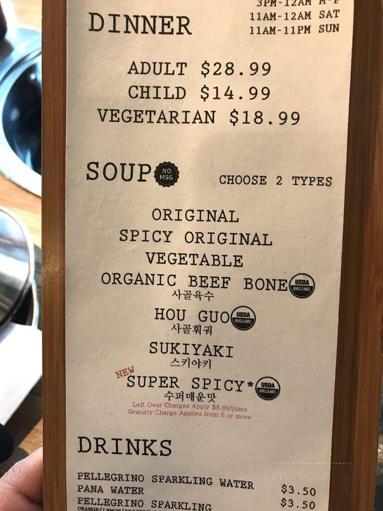 Bon Shabu - Los Angeles, CA menu_pic