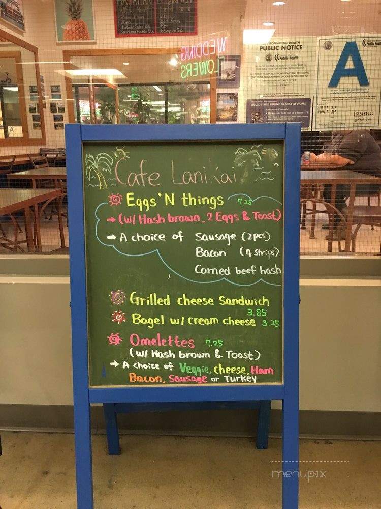 Cafe Lanikai - Los Angeles, CA menu_pic