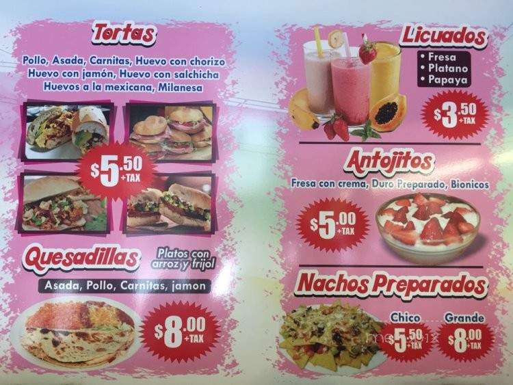 La Chiquita Bakery - Los Angeles, CA menu_pic