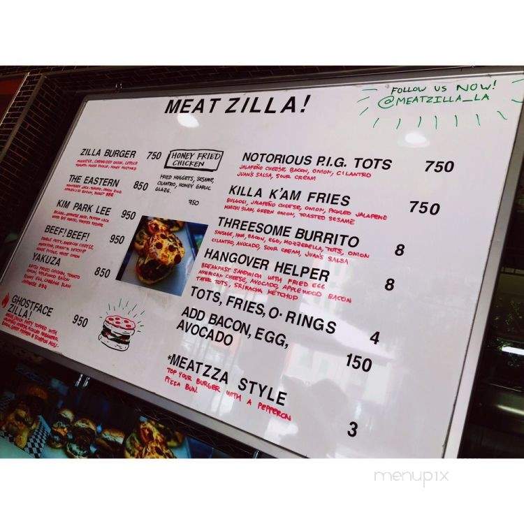 Meatzilla! - Los Angeles, CA menu_pic