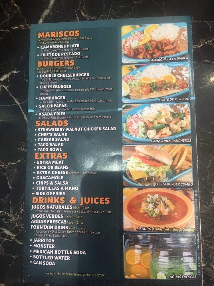 Jorge's Mexican Food - Los Angeles, CA menu_pic