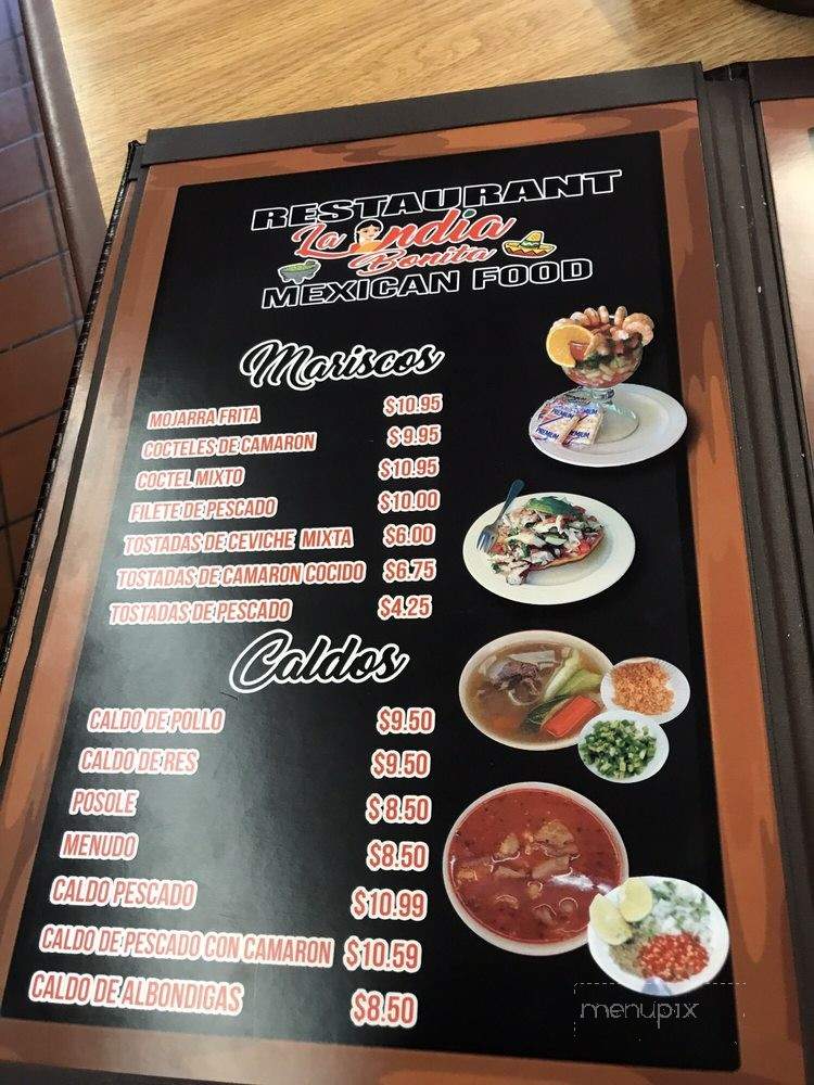 La India Bonita - East Los Angeles, CA menu_pic