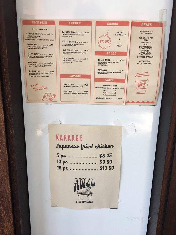 Anzu Japanese Gourmet - Los Angeles, CA menu_pic