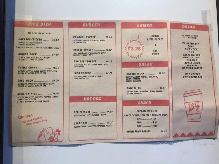 Anzu Japanese Gourmet - Los Angeles, CA menu_pic