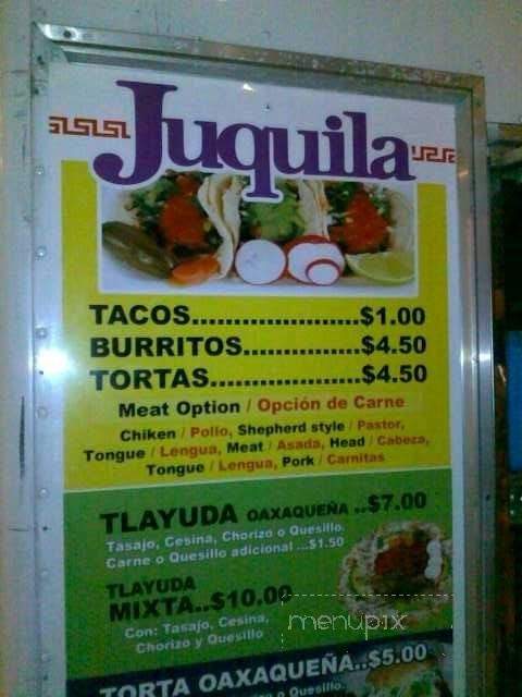 Juquila Taco Truck - South Gate, CA menu_pic