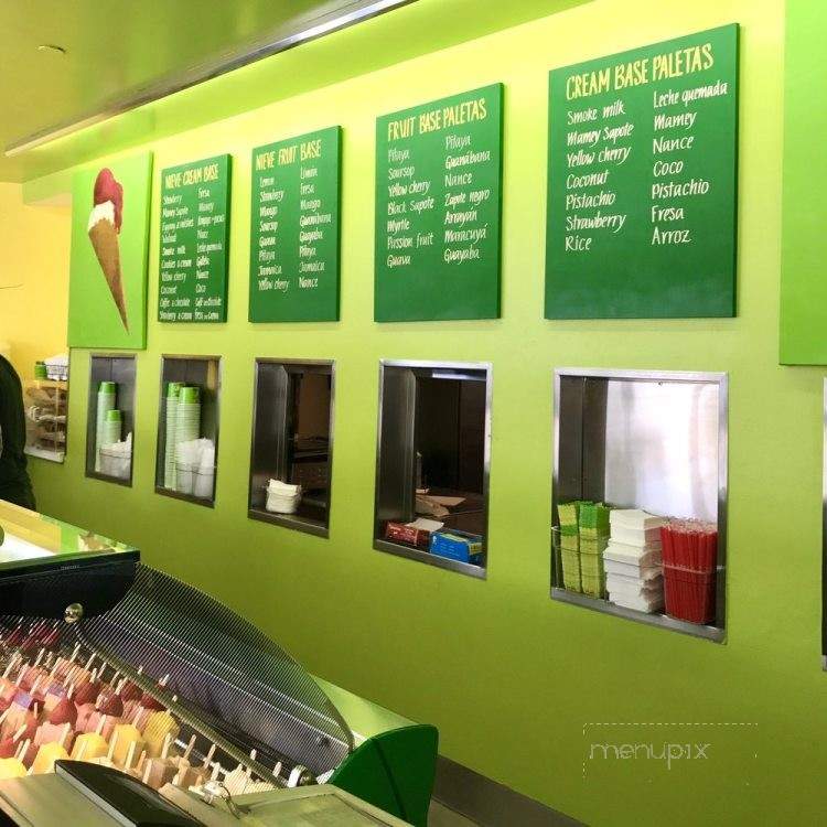 Mateo's Paletas Y Nieves - Los Angeles, CA menu_pic