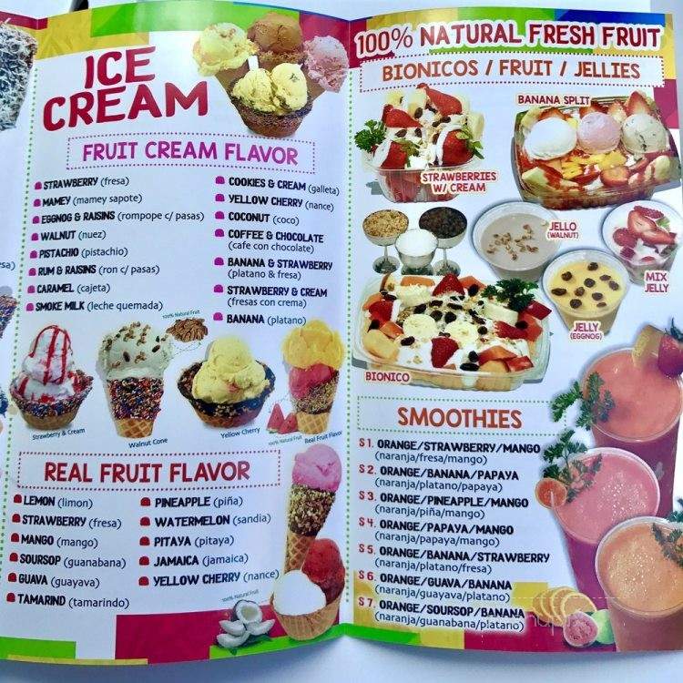 Mateo's Paletas Y Nieves - Los Angeles, CA menu_pic