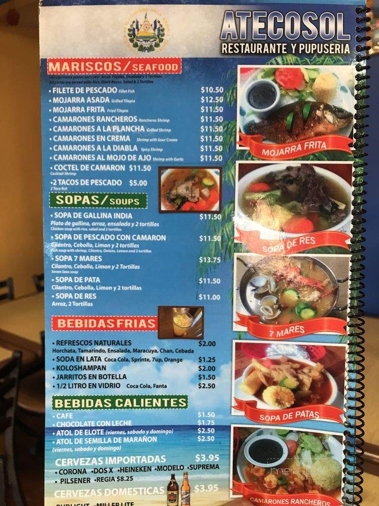 Pupuseria Y Panaderia Atecosol - Los Angeles, CA menu_pic