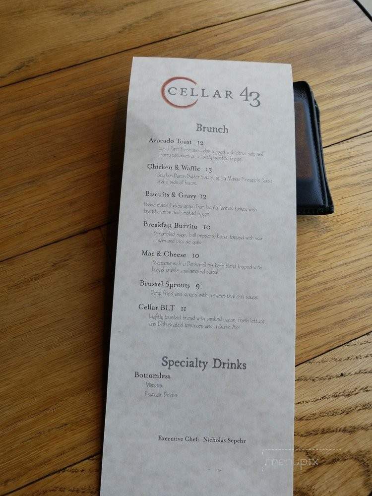 Cellar 43 - Hollywood, CA menu_pic