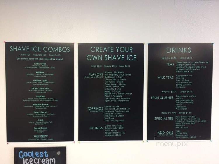 Coolest Boba & Shave Ice - Los Angeles, CA menu_pic