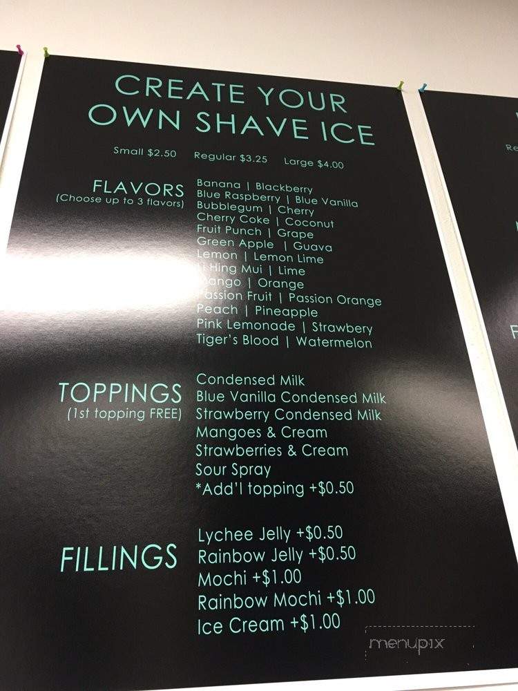 Coolest Boba & Shave Ice - Los Angeles, CA menu_pic