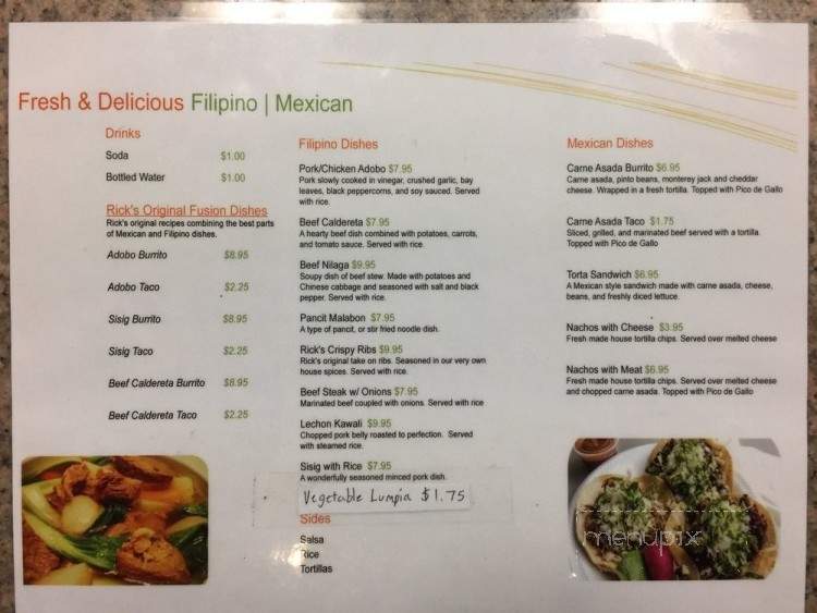 Rick's - Los Angeles, CA menu_pic