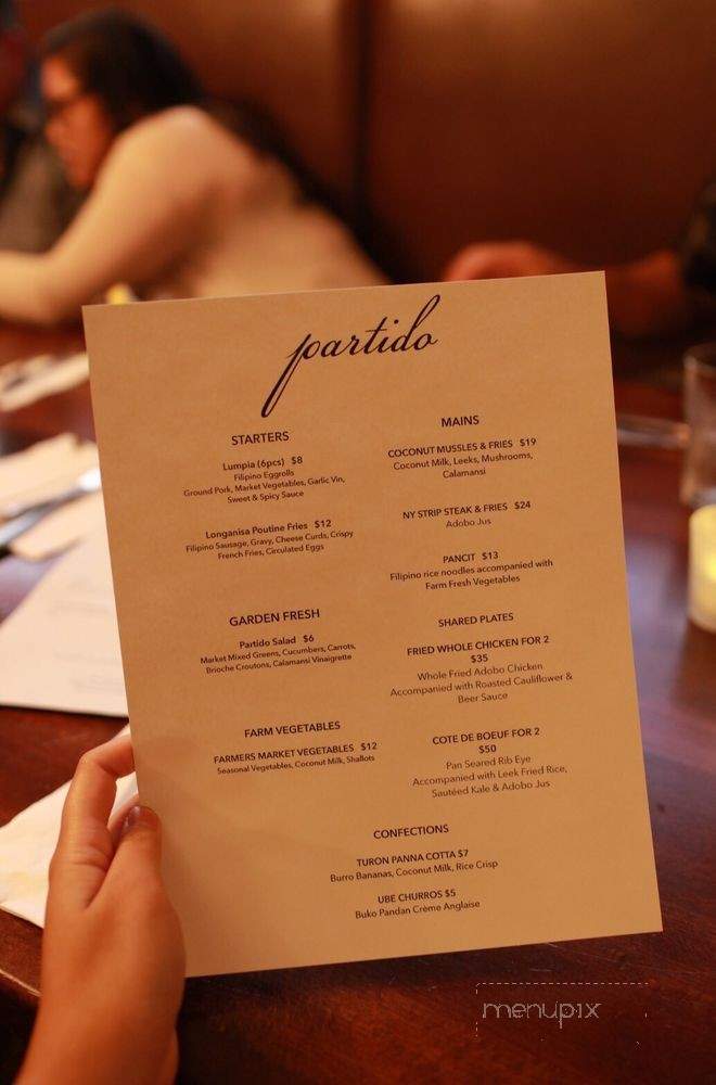 Partido - Los Angeles, CA menu_pic
