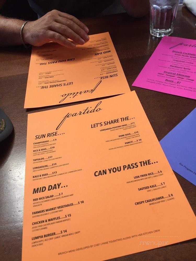 Partido - Los Angeles, CA menu_pic