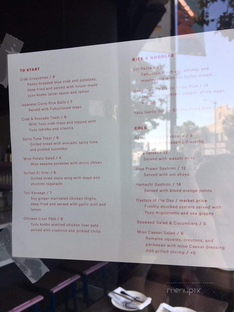 Rbta - Los Angeles, CA menu_pic