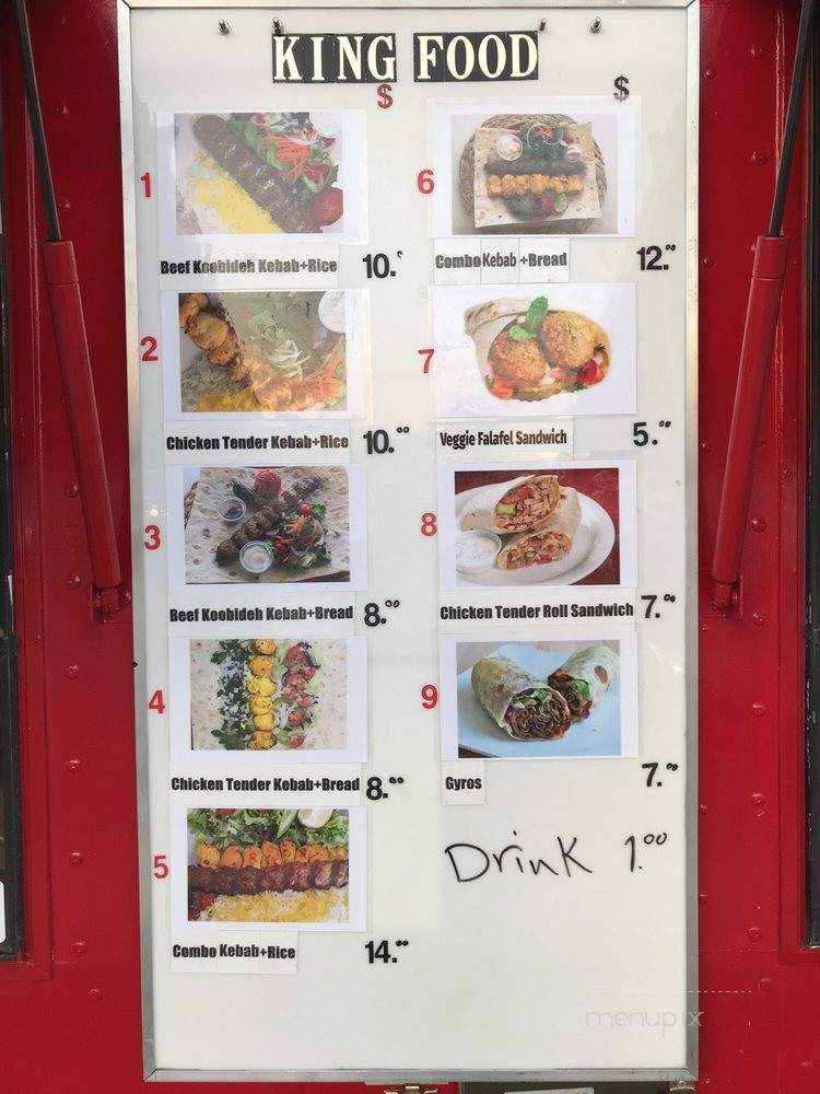 King Food Truck - Los Angeles, CA menu_pic