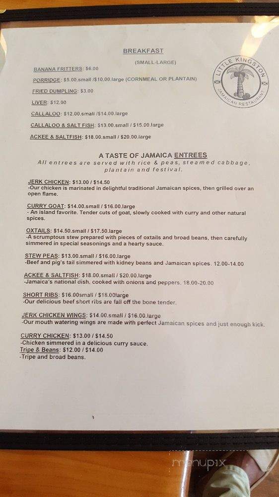 Little Kingston Jamaican Restaurant - Los Angeles, CA menu_pic