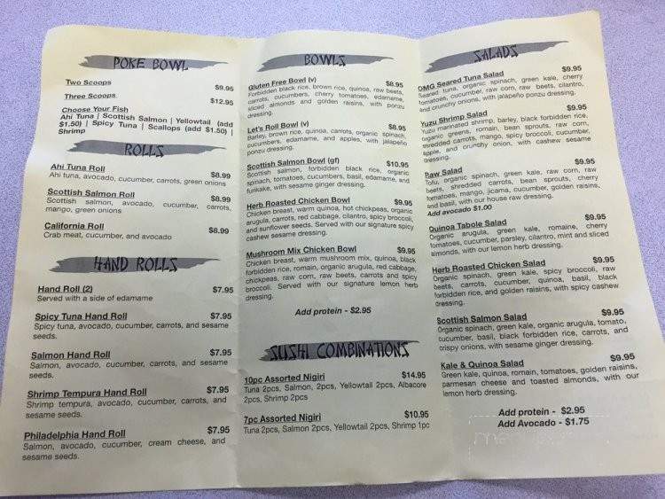 Let's Roll - Los Angeles, CA menu_pic