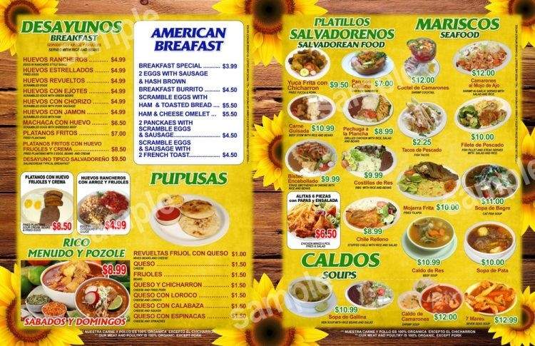 Los Girasoles - Bell, CA menu_pic