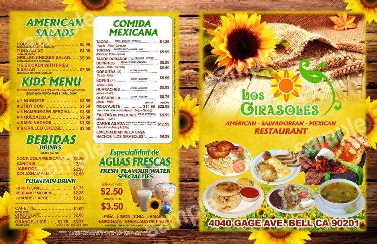 Los Girasoles - Bell, CA menu_pic