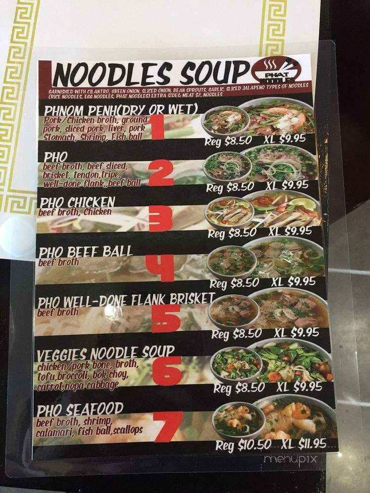 Phat Noodles - Compton, CA menu_pic