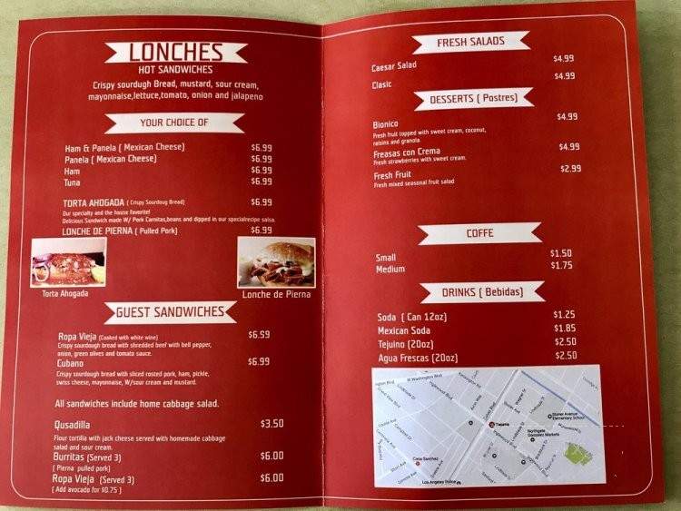 Tapatia Mexican Food - Culver City, CA menu_pic